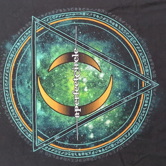 A Perfect Circle Black Short Sleeve Y2K Rock Band T-Shirt Retro Tool New Small - Picture 2 of 3